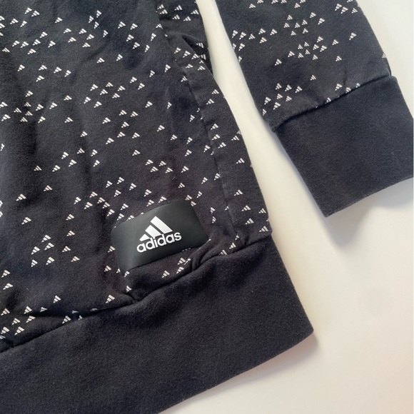 Adidas Women's Black White Winners Badge of Sport Crew Sweatshirt Size Small - Picture 5 of 8